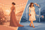Vestido largo vs midi para boda de tarde