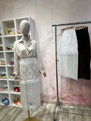 Falda Crochet Flecos - Atelier Invitada S.L