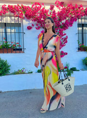 Vestido de invitada Vestido Lencero Acuarela para mujer - Atelier Invitada S.L