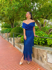 Vestido de invitada Vestido Valentina Azul Marino para mujer - Atelier Invitada S.L