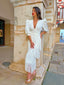 Vestido Dalia MangaCorta Blanco - Atelier Invitada S.L