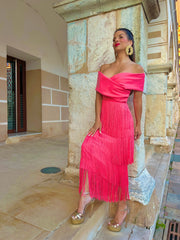 Vestido de invitada Vestido Valentina Coral para mujer - Atelier Invitada S.L