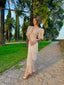 Vestido Dalia MangaCorta Beige - Atelier Invitada S.L