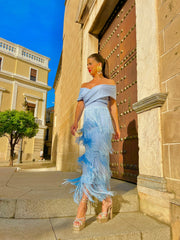 Vestido de invitada Vestido Valentina Celeste para mujer - Atelier Invitada S.L