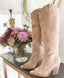 Botas Puntera Oro Camel - Atelier Invitada S.L