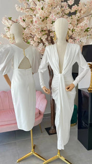 Vestido Anitta Manga Blanco - Atelier Invitada S.L