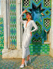 Vestido Anitta Manga Blanco - Atelier Invitada S.L