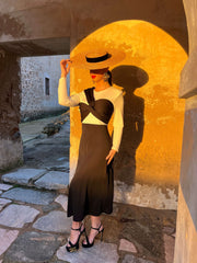 Vestido Miel Bicolor - Atelier Invitada S.L