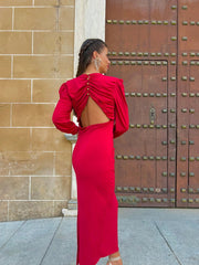 Vestido Toscana RojoVino - Atelier Invitada S.L