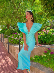 Vestido Venezia Aguamarina - Atelier Invitada S.L