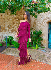 Vestido Yasmin Burdeos - Atelier Invitada S.L